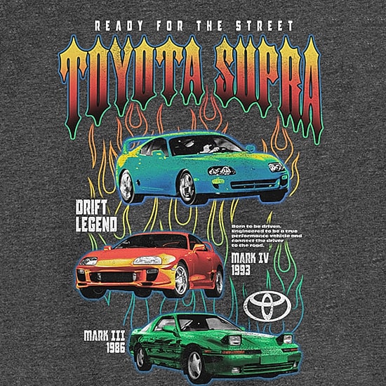 Toyota Mens Crew Neck Short Sleeve Regular Fit Graphic T-Shirt