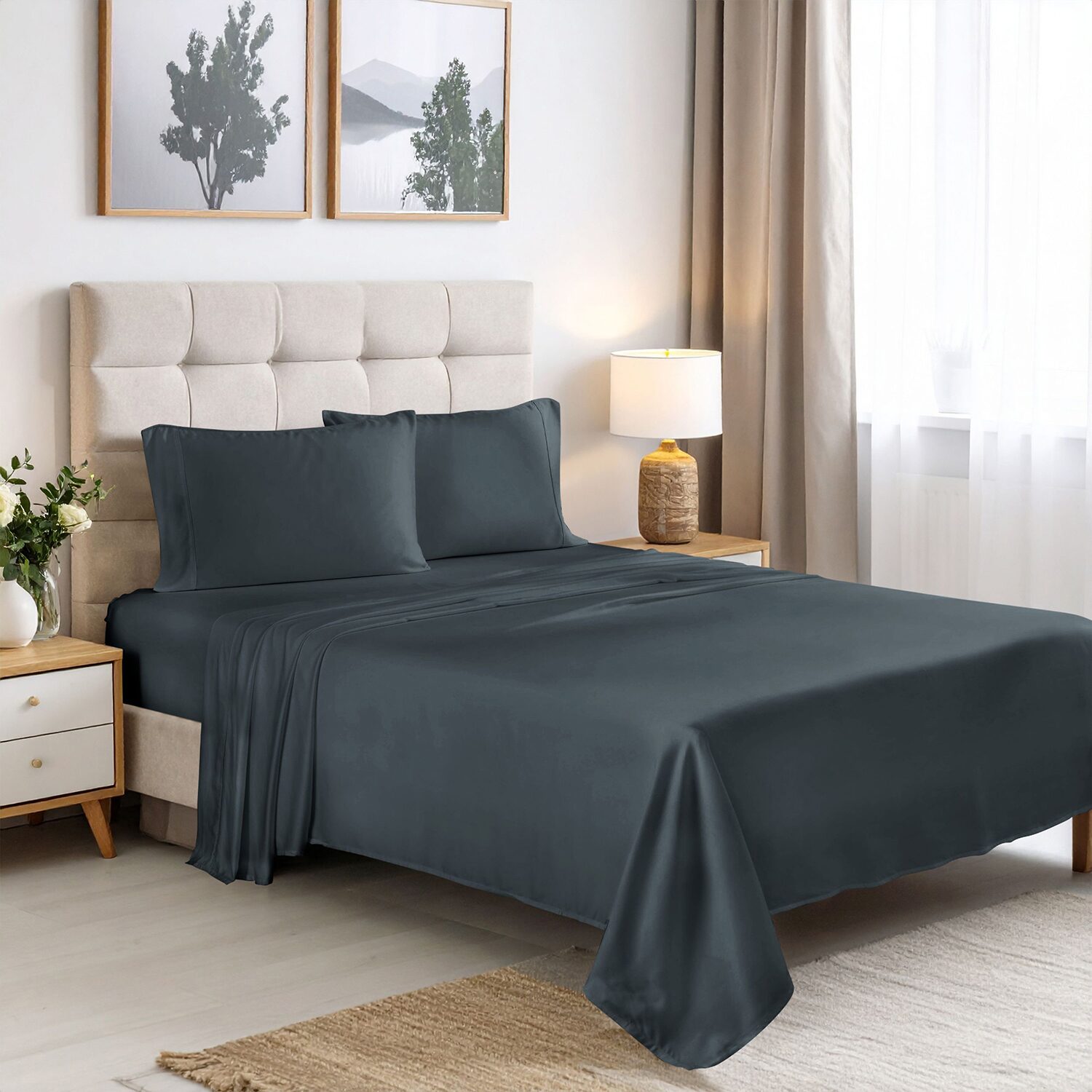 SUPERIOR® Rayon From Bamboo Cooling Silky 300tc Deep Pocket Sheet Set