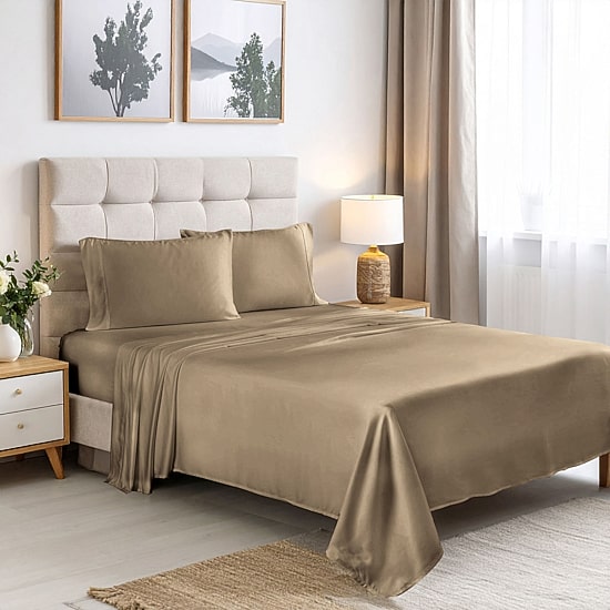 SUPERIOR® Rayon From Bamboo Cooling Silky 300tc Deep Pocket Sheet Set