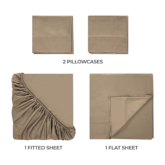 SUPERIOR® Rayon From Bamboo Cooling Silky 300tc Deep Pocket Sheet Set