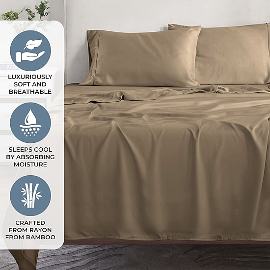 SUPERIOR® Rayon From Bamboo Cooling Silky 300tc Deep Pocket Sheet Set