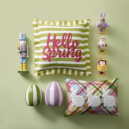 Layerings Hello Spring Square Throw Pillow
