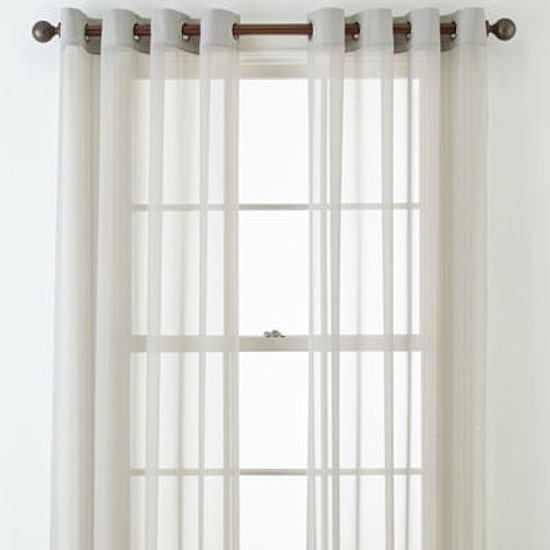Home Expressions Lisette Grommet Top Sheer Single Curtain Panel