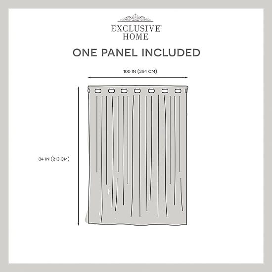 Exclusive Home Curtains Sateen Patio Energy Saving Blackout Grommet Top Single Patio Door Curtain