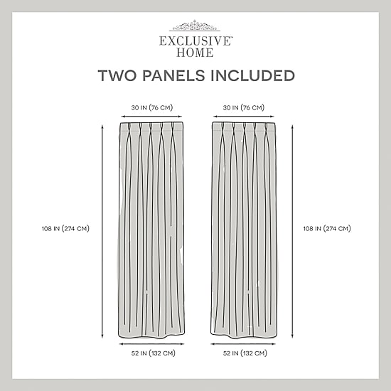Exclusive Home Curtains Sateen Pinch Pleat Energy Saving Blackout Set of 2 Curtain Panel
