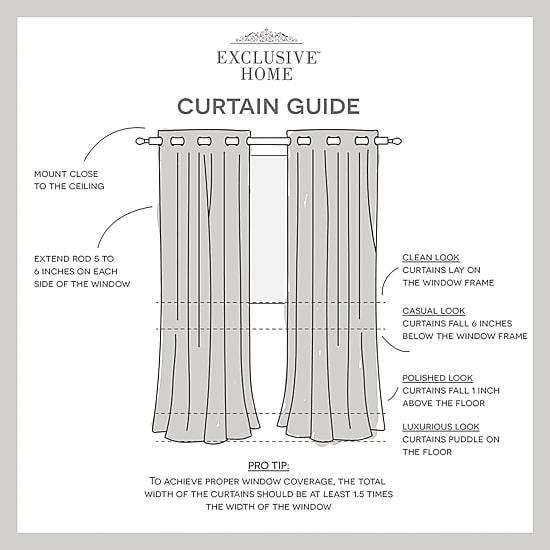 Exclusive Home Curtains Finesse Grommet Top Light-Filtering Set of 2 Curtain Panel