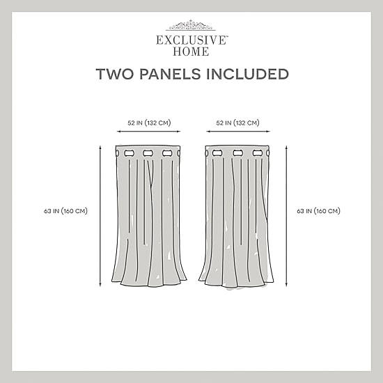 Exclusive Home Curtains Catarina Grommet Top Energy Saving Blackout Set of 2 Curtain Panel