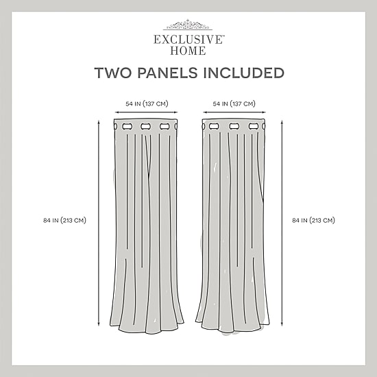 Exclusive Home Curtains Finesse Grommet Top Light-Filtering Set of 2 Curtain Panel