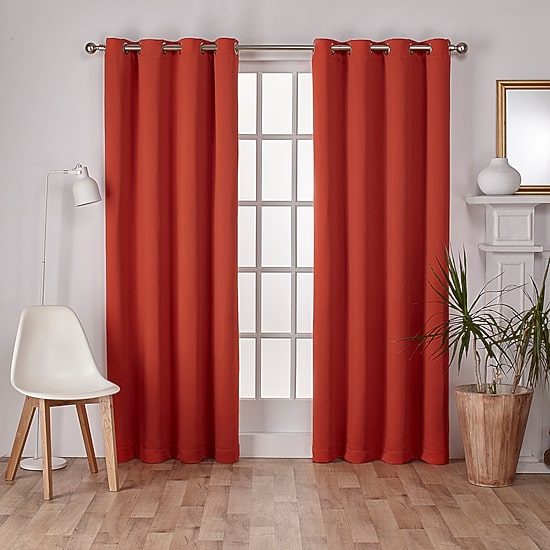 Exclusive Home Curtains Sateen Grommet Top Blackout Set of 2 Curtain Panel