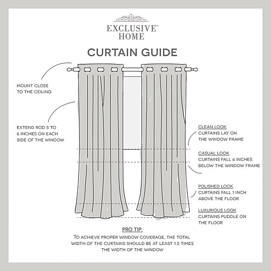 Exclusive Home Curtains Academy Grommet Top Energy Saving 100% Blackout Set of 2 Curtain Panel
