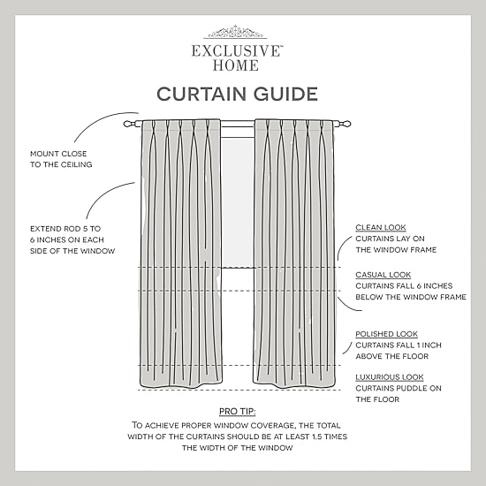 Exclusive Home Curtains Sateen Pinch Pleat Energy Saving Blackout Set of 2 Curtain Panel