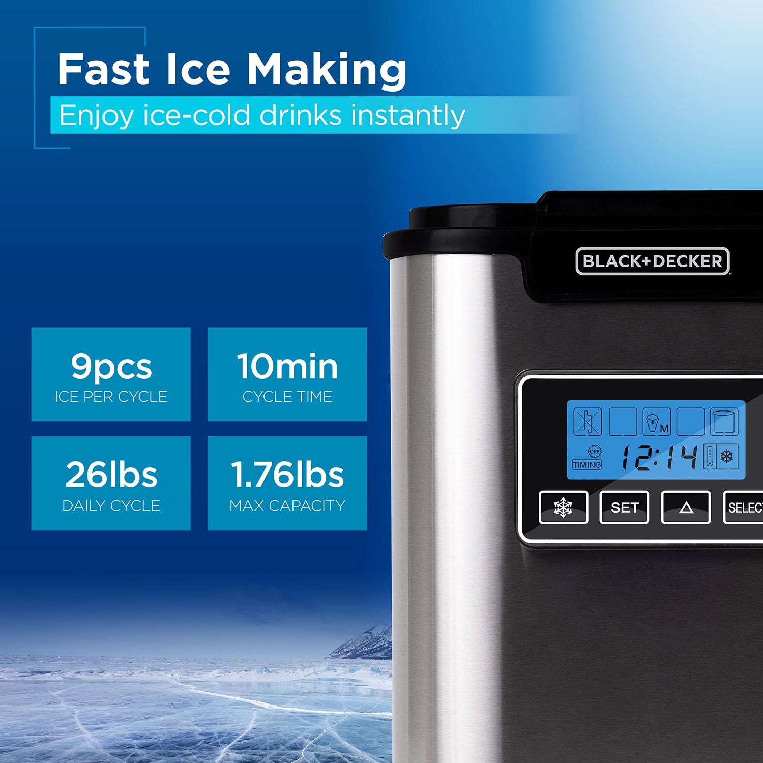 BLACK+DECKER 26-lb. Capacity Ice Maker