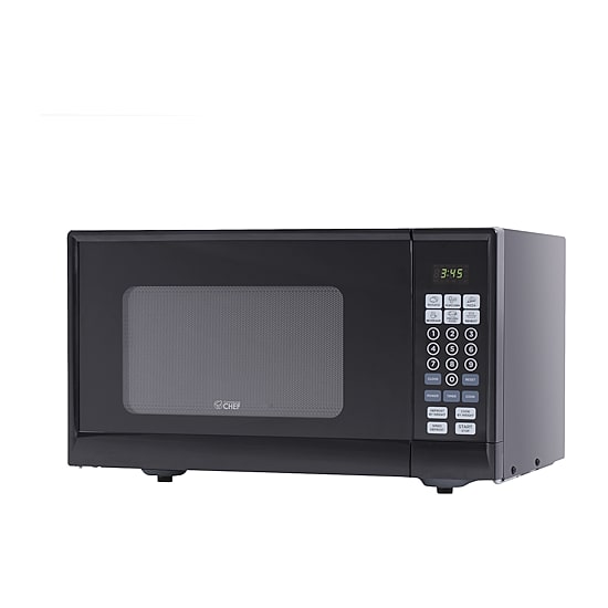 Commercial Chef 0.9-Cu. Ft. Countertop Microwave with Push Button Door Release - Black