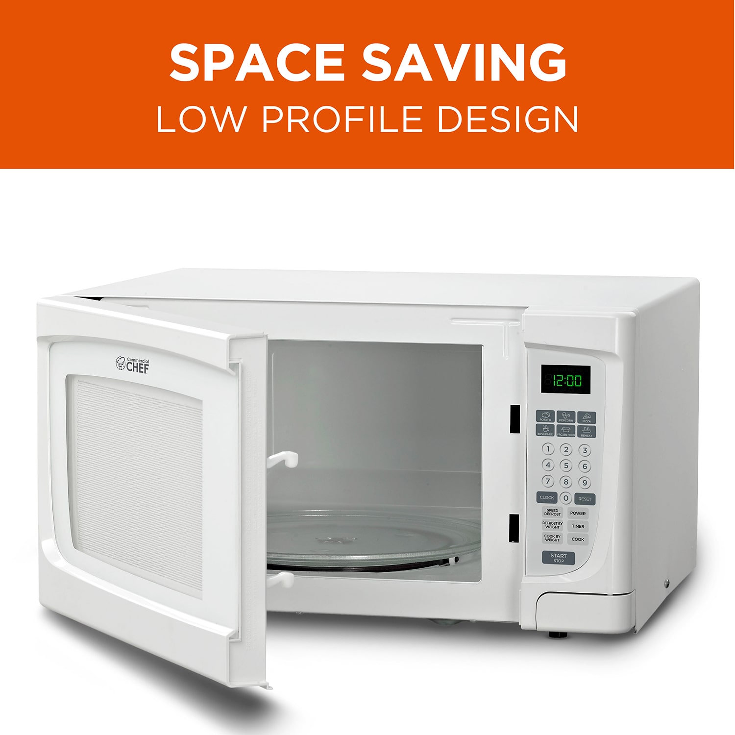 Commercial Chef 1.6-Cu. Ft. Countertop Microwave