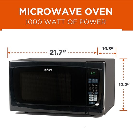 Commercial Chef 1.6-Cu. Ft. Countertop Microwave - Black