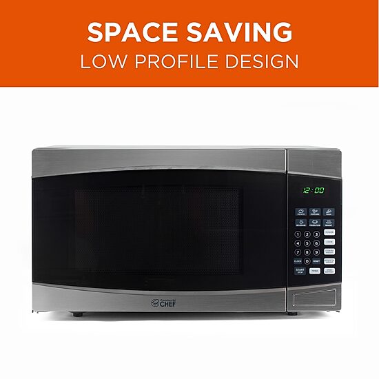 Commercial Chef 1.6-Cu. Ft. Countertop Microwave - Stainless Steel Front
