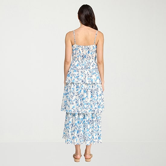 City Triangle Womens Juniors V Neck Sleeveless A-Line Dress