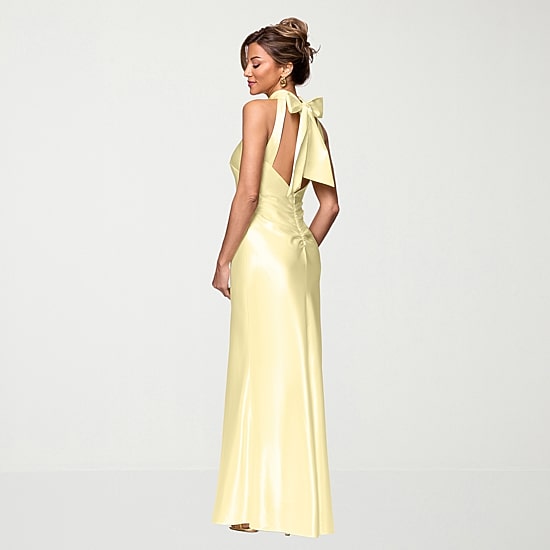 DJ Jaz Womens Halter Neck Sleeveless Evening Gown