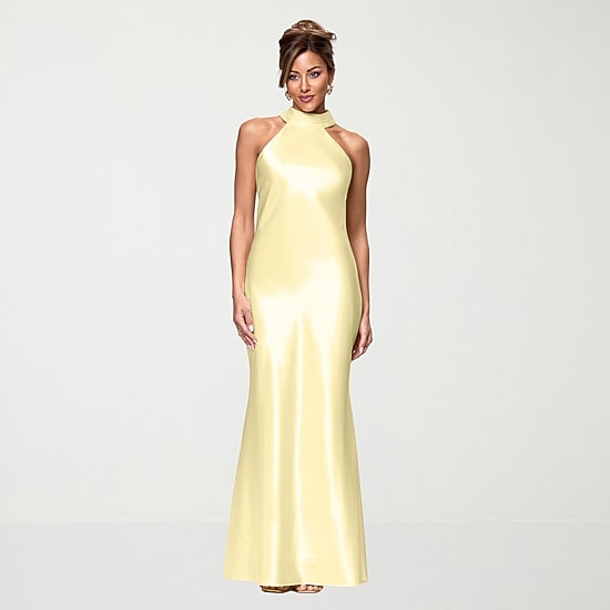 DJ Jaz Womens Halter Neck Sleeveless Evening Gown