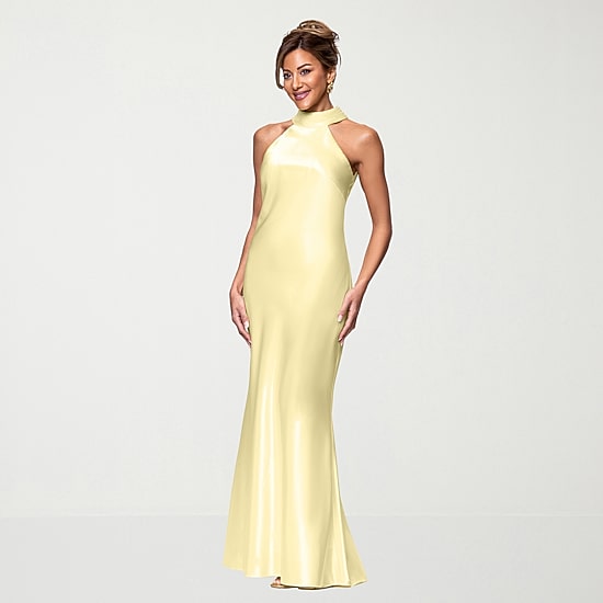 DJ Jaz Womens Halter Neck Sleeveless Evening Gown