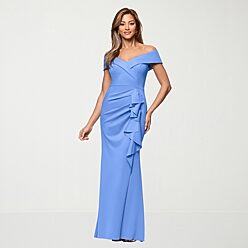 blu sage formal dresses Nafori Peacock Sheath Mother Of The Bride Dress Off The Shoulder Ruffle Sage Formal Dresses Floor Length Fall Wedding Guest 2026
