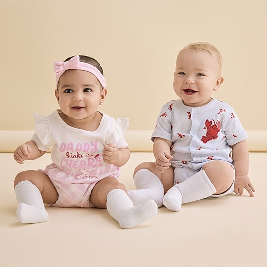 Carter's Baby Boys Short Sleeve Animal Romper
