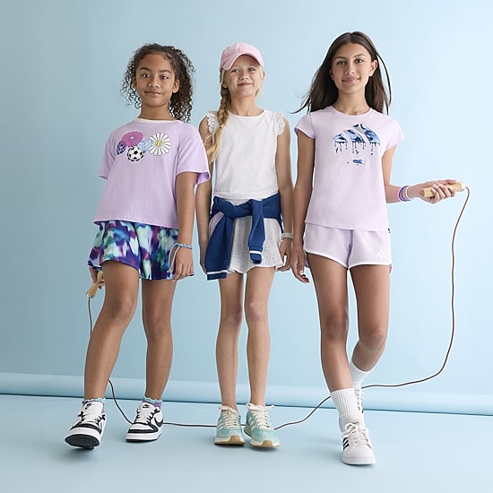 Xersion Little & Big Kid Girls Crew Neck Short Sleeve Active T-Shirt