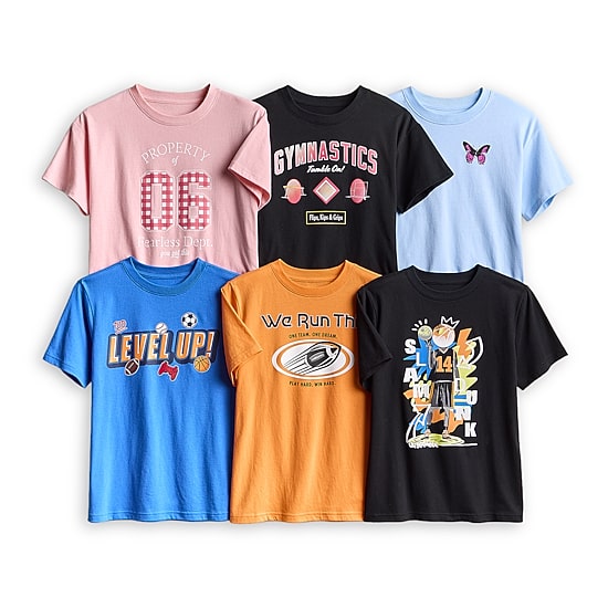 Xersion Little & Big Kid Girls Crew Neck Short Sleeve Relaxed Fit Graphic T-Shirt