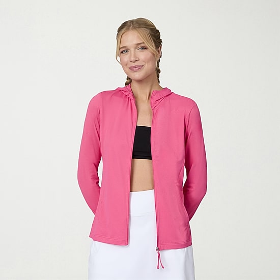 Free Country Womens Long Sleeve Moisture Wicking Zipper Active Hoodie