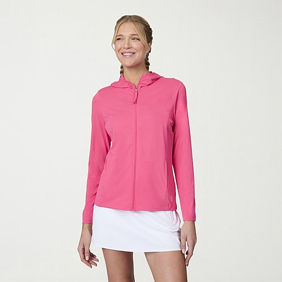 Free Country Womens Long Sleeve Moisture Wicking Zipper Active Hoodie