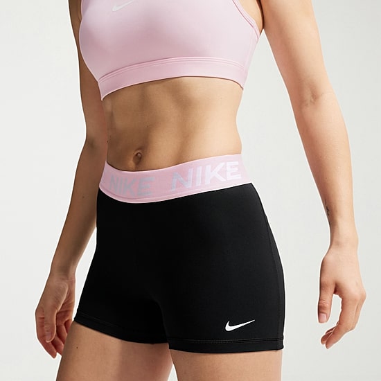 Nike Womens 3" Mid Rise Stretch Fabric Moisture Wicking Quick Dry Bike Short