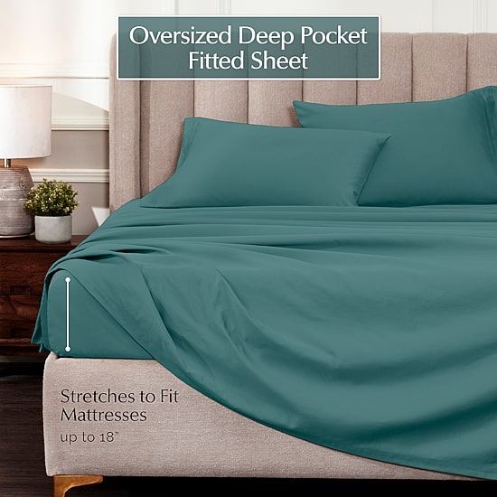 SUPERIOR® Egyptian Cotton Sateen 1000tc Deep Pocket Sheet Set