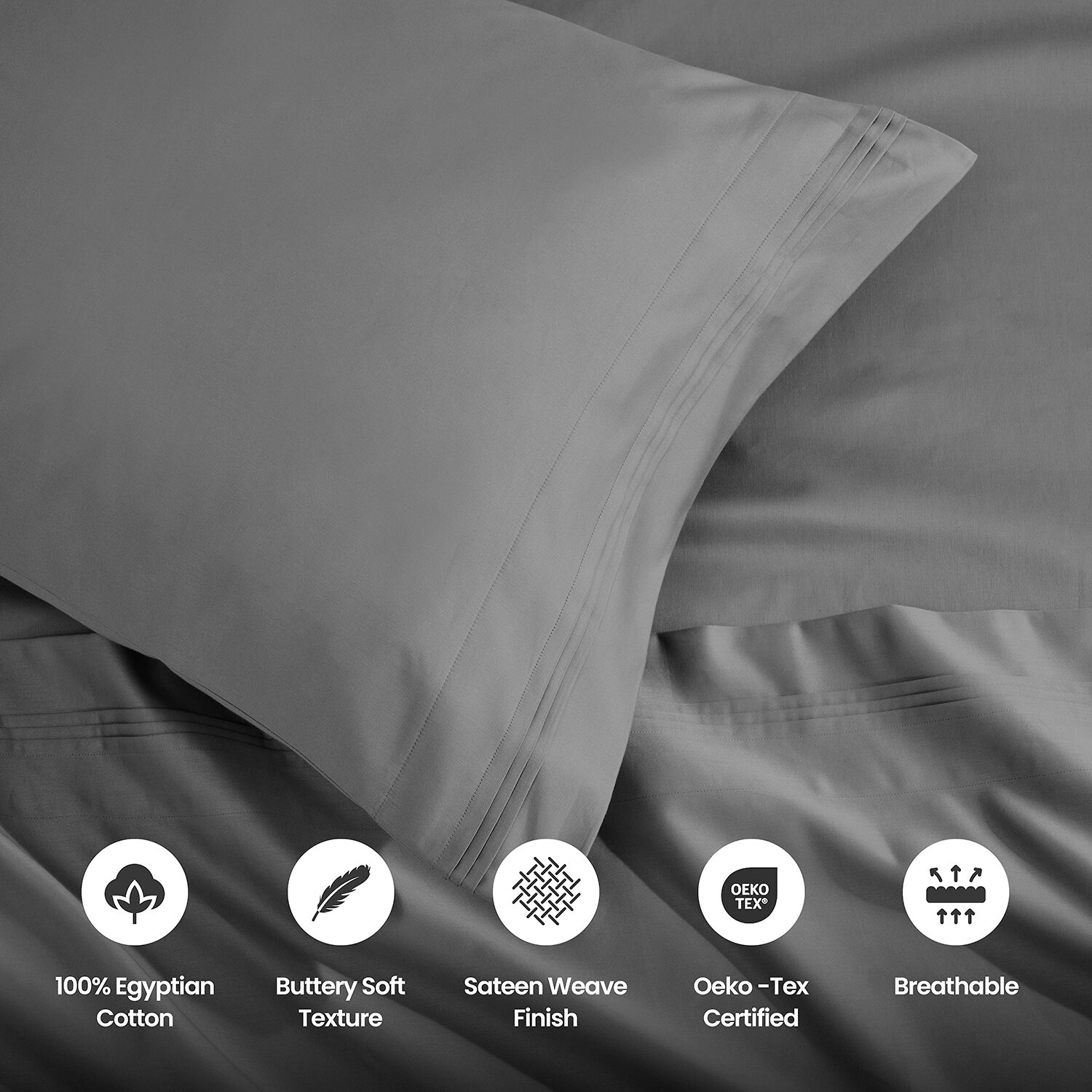 SUPERIOR® Egyptian Cotton Marrow Stitch 1500tc Deep Pocket Sheet Set