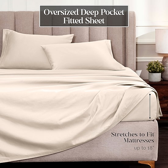 SUPERIOR® Egyptian Cotton Marrow Stitch 1500tc Deep Pocket Sheet Set