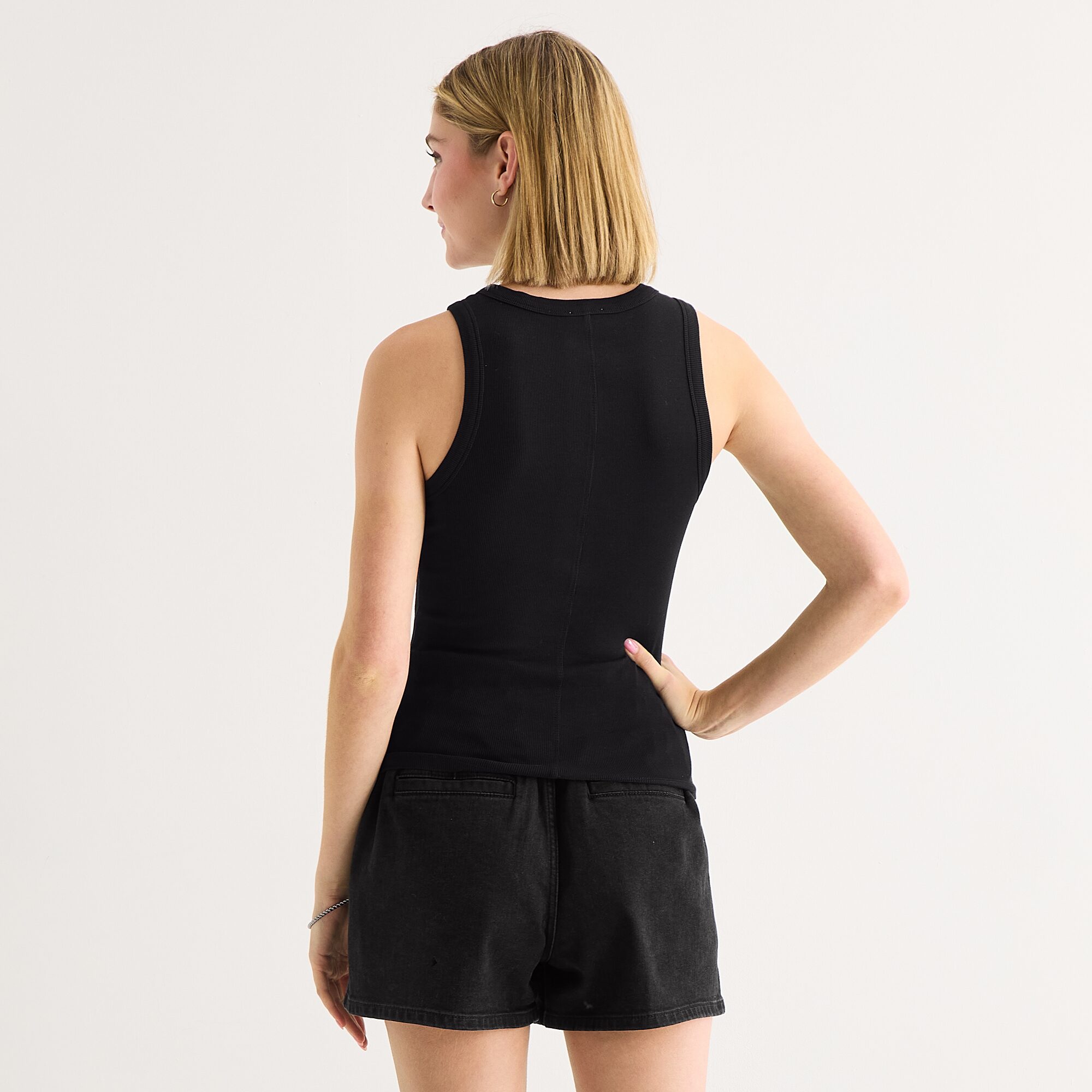 a.n.a Womens Henley Neck Sleeveless Tank Top