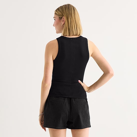 A.N.A Womens Henley Neck Sleeveless Tank Top