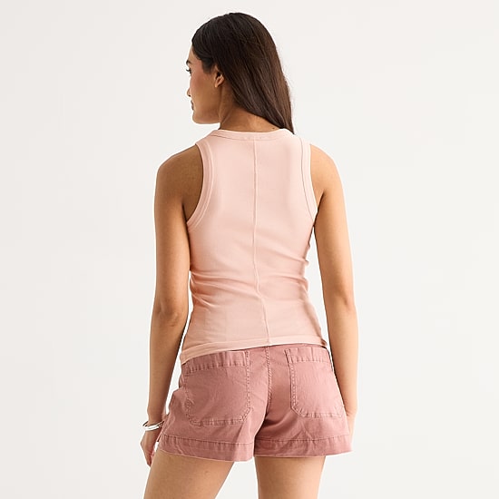 a.n.a Womens Henley Neck Sleeveless Tank Top