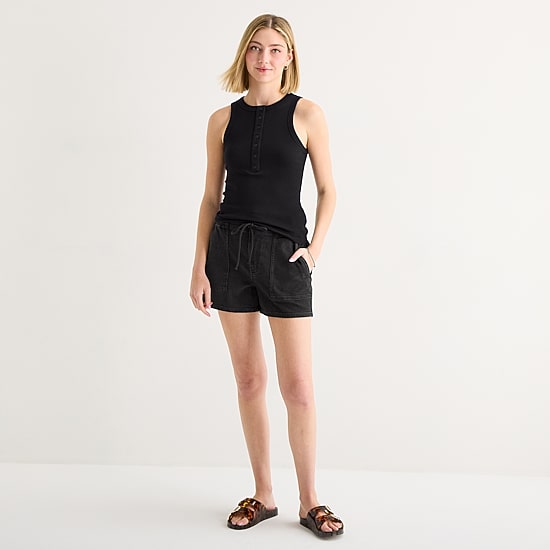 A.N.A Womens Henley Neck Sleeveless Tank Top