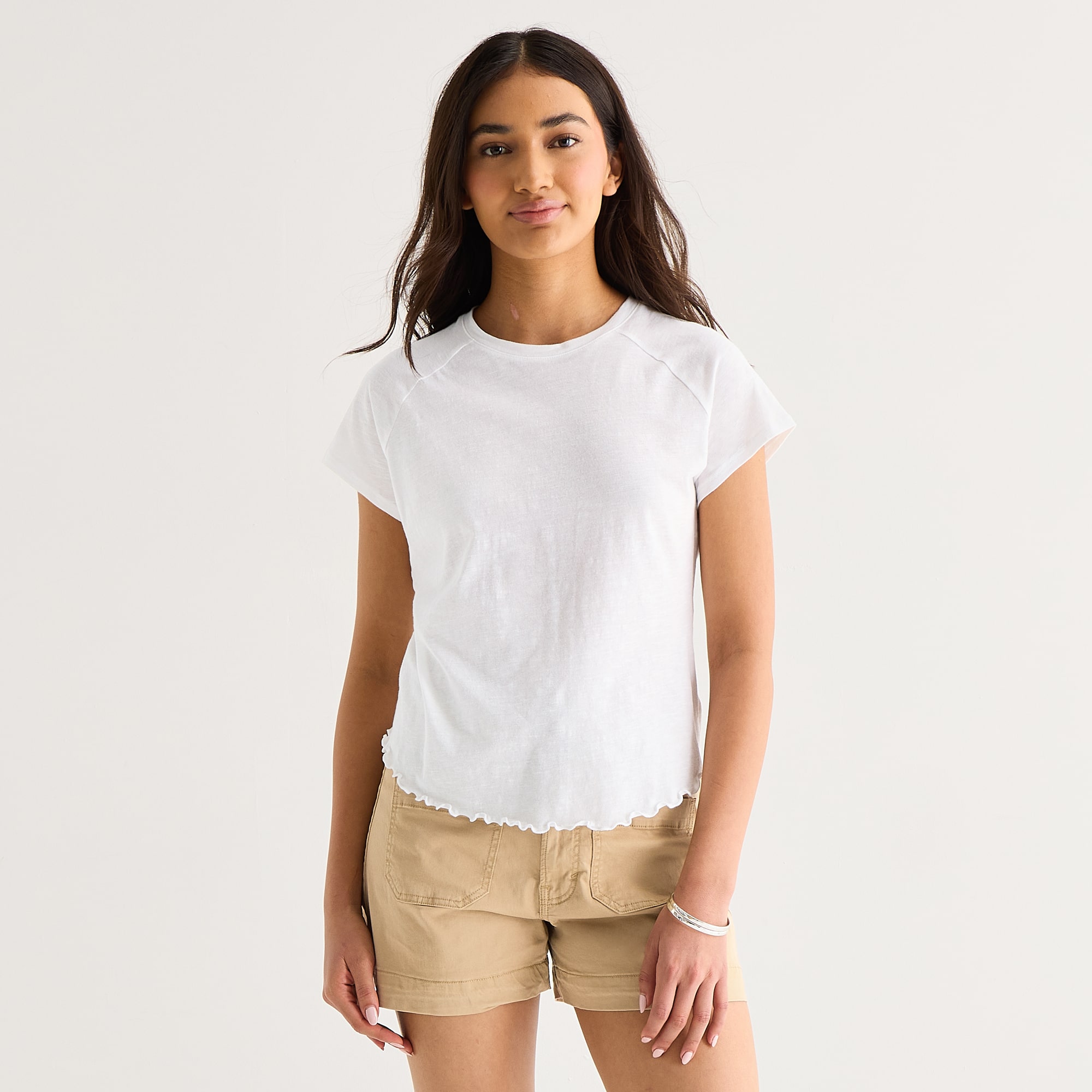 a.n.a Womens Crew Neck Short Sleeve T-Shirt