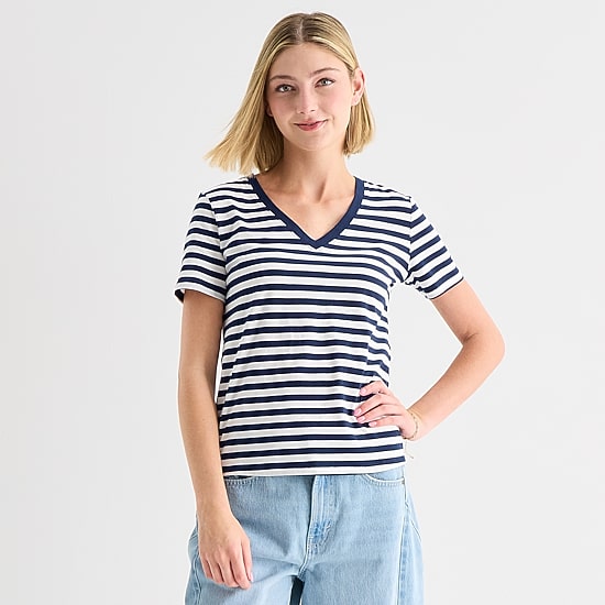 A.N.A Womens Tall V Neck Short Sleeve T-Shirt