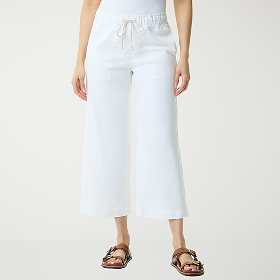 Gloria Vanderbilt Womens Knitology Wide Leg Crop with Drawstring