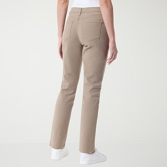Gloria Vanderbilt Womens Misses Long High Rise Stretch Fabric Tapered Leg Jean