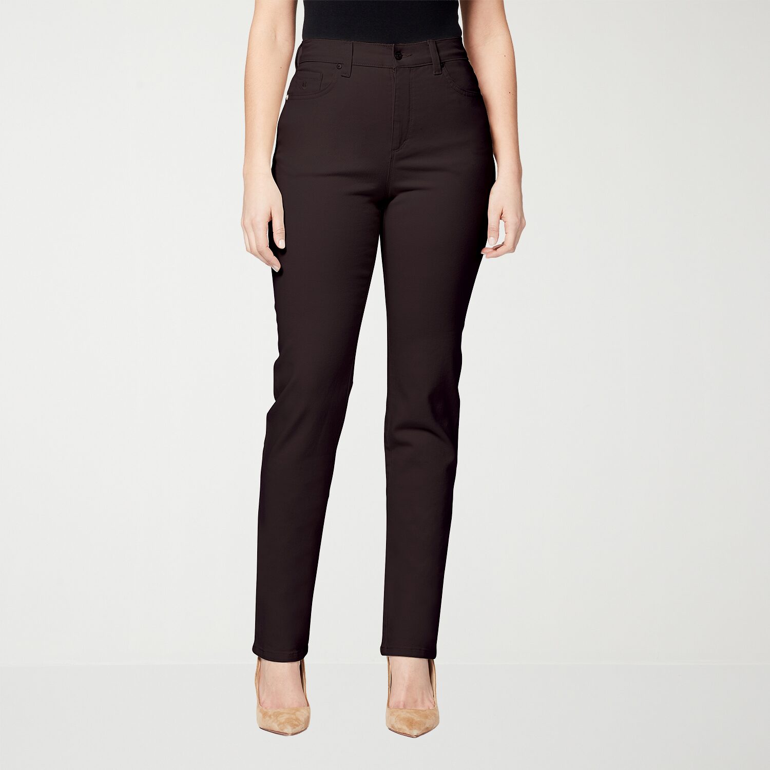 Gloria Vanderbilt Womens Misses Long High Rise STRETCH FABRIC Tapered Leg Jean