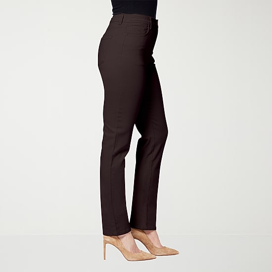 Gloria Vanderbilt Womens Misses Long High Rise Stretch Fabric Tapered Leg Jean