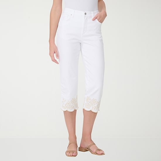 Gloria Vanderbilt Amanda Womens High Rise Capri Jean