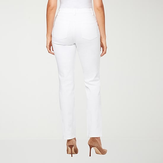 Gloria Vanderbilt Amanda Womens High Rise Stretch Fabric Tapered Leg Jean