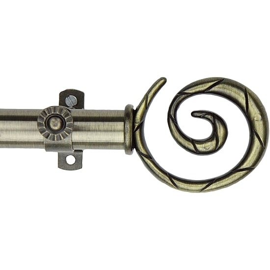 Rod Desyne 13/16" Adjustable Curtain Rod with Spiral Finials
