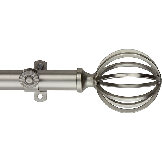Rod Desyne 13/16" Adjustable Curtain Rod with Cage Finials