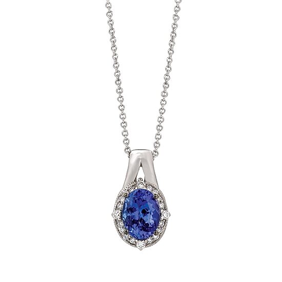 Le Vian® Grand Sample Sale™ Blueberry Tanzanite® & Vanilla Diamonds® Pendant set in 14K Vanilla Gold®