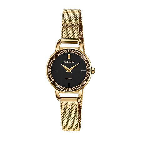 Citizen Axiom Womens Crystal Accent Silver Tone Stainless Steel